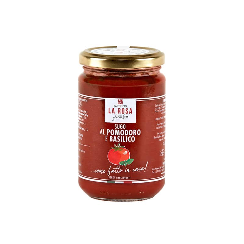 Sauce tomate basilic Pastificio La Rosa sans gluten