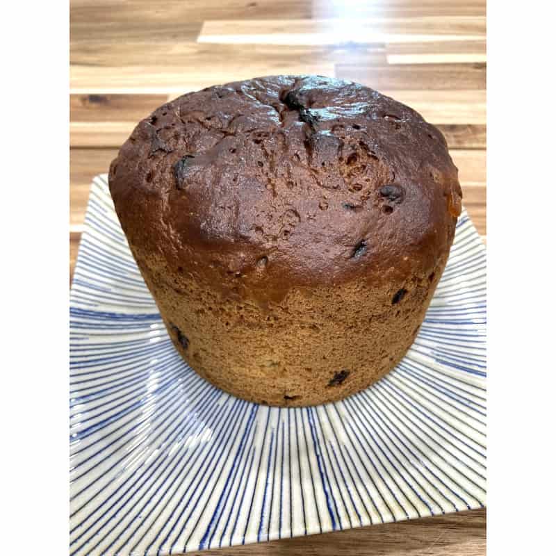 Panettone sans gluten avec raisins secs et fruits confits - Nutri Free ouvert