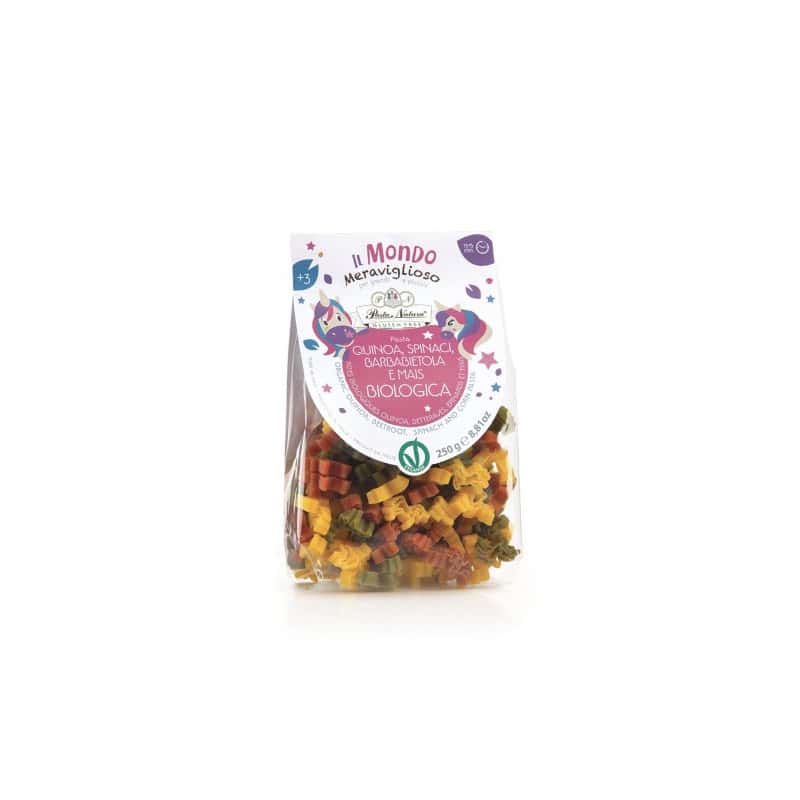 Sachet de pâtes en forme de licorne sans gluten bio et vegan - Pasta Natura