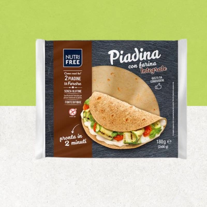 Sachet de 2 Piadine sans gluten à la farine intégrale - Nutrifree