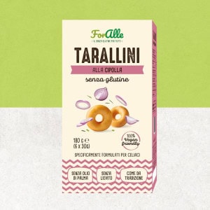 Boîte de Tarallini à l'oignon sans gluten et vegan - Foralle -Puglia sapori