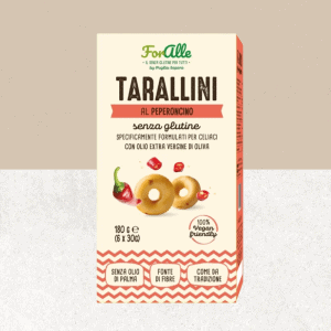 Boîte de Tarallini au piment sans gluten et vegan - Foralle