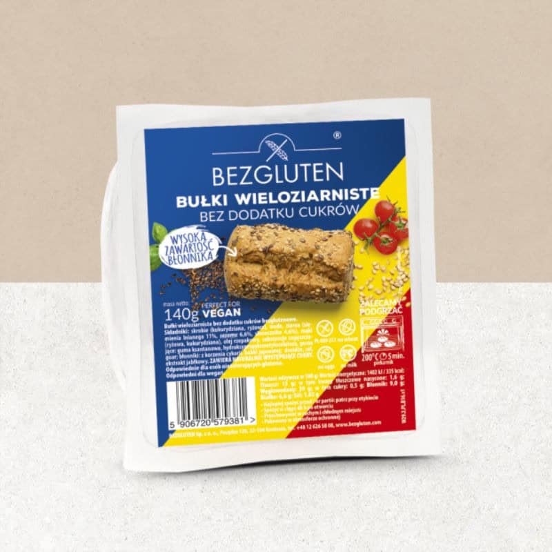 Sachet de pain mulitgrains  sans gluten et sans sucres ajoutés - Bezgluten