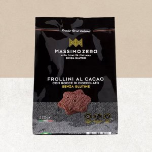 Sachet de biscuits au cacao et pépites de chocolat sans gluten Massimozero