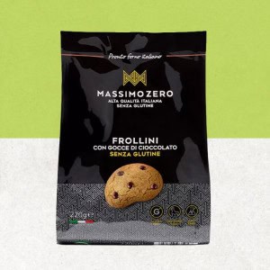 Sachet de biscuits Frollini avec pépites chocolat sans gluten - Massimozero