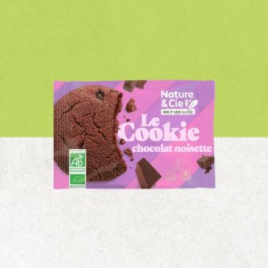 Sachet de cookie chocolat noisette individuel sans gluten - Nature et Cie