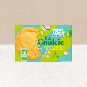 Sachet Cookie coco, citron vert et macadamia individuel sans gluten - Nature et Cie