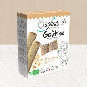 Paquet de Goutine cacahuètes bio et sans gluten de chez Aglina