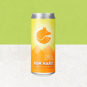 Canette de bière blonde IPA bio, sans alcool, sans gluten - Run'hard