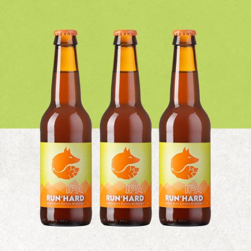 3 Bouteilles de bière IPA sans alcool et sans gluten - Run'Hard