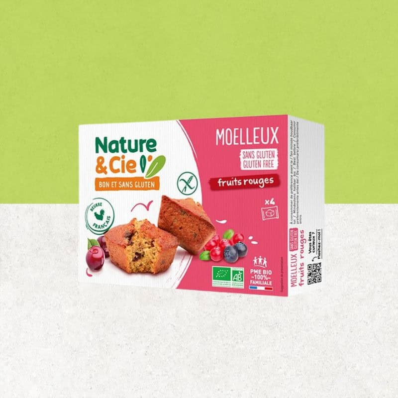 Paquet de moelleux aux fruits rouges sans gluten - Nature et Cie