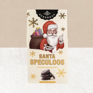 Paquet de spéculoos sans gluten enrobés de chocolat pour Noël - Generous