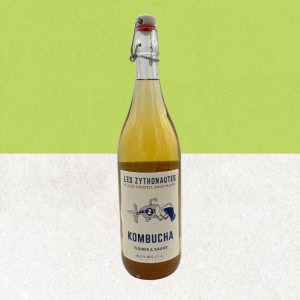 Grande bouteille de kombucha figuier et sauge sans gluten 75cl - Les Zythonautes