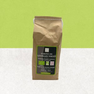 Sachet de farine de lentilles vertes 1kg sans gluten - Contal Farmer